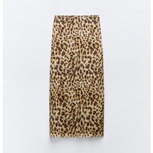 Zara Animal Printed Tulle Skirt Size Small